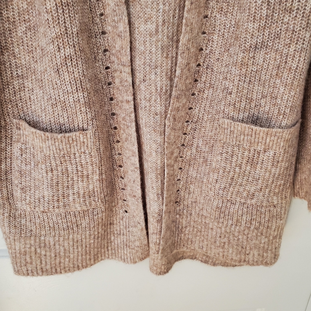 S 4-6 Open Front Beige Cardigan New - Picture 3 of 7
